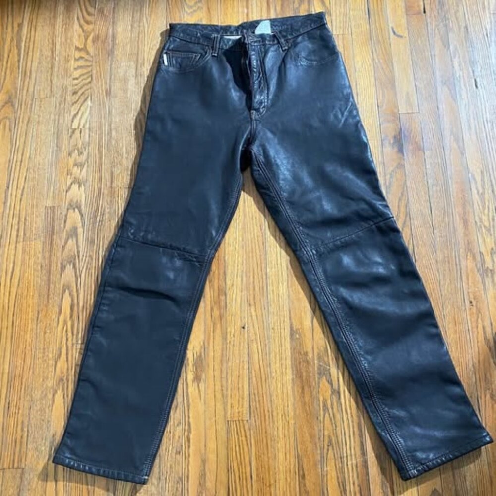 Vintage brown leather pants